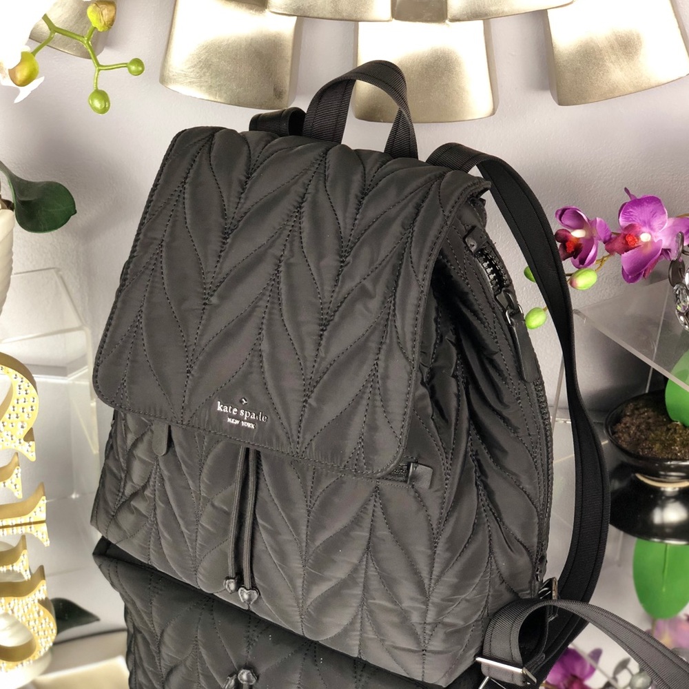 Kate Spade Ellie Large Flap Quilted Backpack - Picture 2 of 8